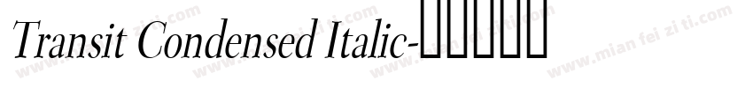 Transit Condensed Italic字体转换